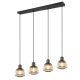 Tarifa lampa wisząca 4xE27 czarna 362800432 TRIO lighting
