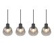Tarifa lampa wisząca 4xE27 czarna 362800432
