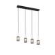 Tosh lampa wisząca 4xE27 czarna, biała 304300434 TRIO lighting