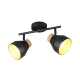 Valentin kinkiet 2xE14 czarny, drewno R81922032 TRIO lighting