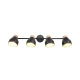 Valentin lampa sufitowa 4xE14 czarna, drewno R81924032