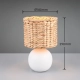 Vina lampka stołowa 1xE27 Biała, brązowa 518900101