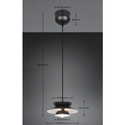 Amarila lampa wisząca 1xE14 czarna R36841032