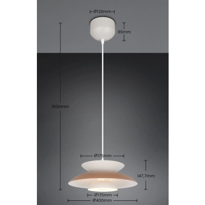 Amarila lampa wisząca 1xE27 szara R36841965