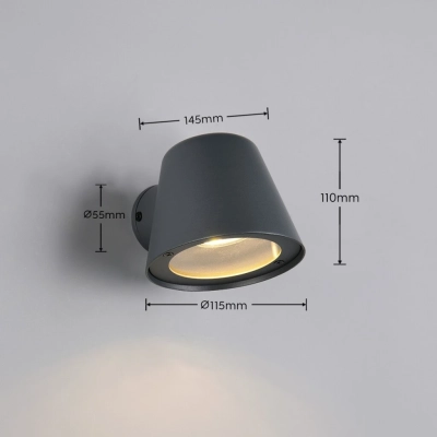 Beni kinkiet IP44 1xGU10 czarny 260360142