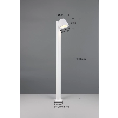 Beni lampa stojąca IP44 1xGU10 biała 460360131