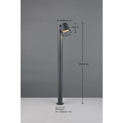 Beni lampa stojąca IP44 1xGU10 czarna 460360142
