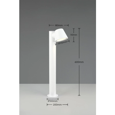 Beni lampa stojąca IP44 1xGU10 biała 560360131