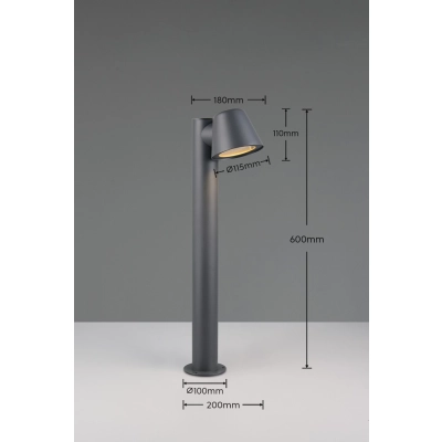 Beni lampa stojąca IP44 1xGU10 czarna 560360142