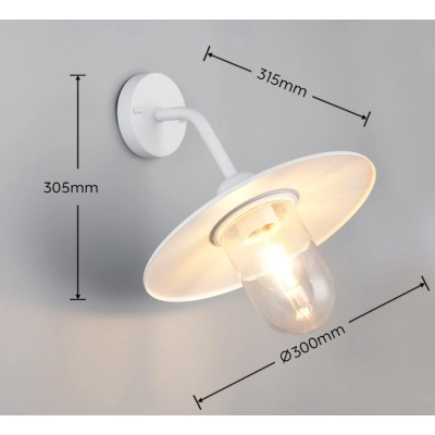 Brenta kinkiet IP44 1xE27 biały 201760131