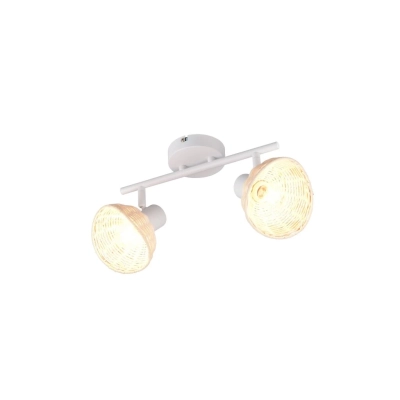 Calvi lampa sufitowa 2xE14 biała, naturalna R86782031 Trio Lighting