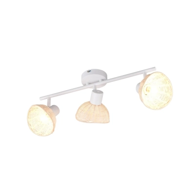 Calvi lampa sufitowa 3xE14 biała, naturalna R86783031 Trio Lighting