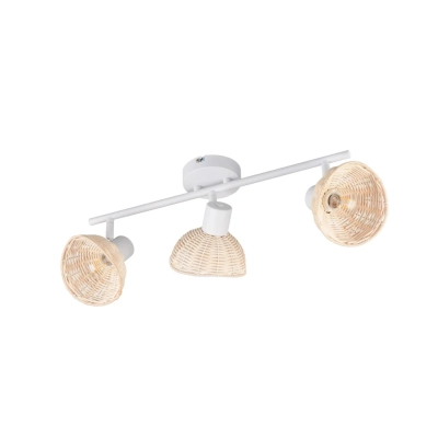 Calvi lampa sufitowa 3xE14 biała, naturalna R86783031