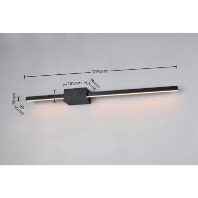 Cassino kinkiet LED 7W 850lm CCT czarny 237779132