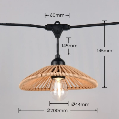 Chain lampa wisząca IP44 10xE27 80lm 3000K czarna R74771532