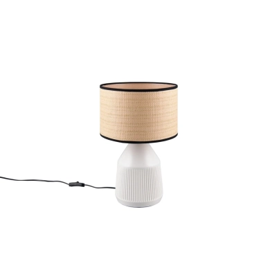 Formentera lampka stołowa 1xE27 biała, naturalna R56801031