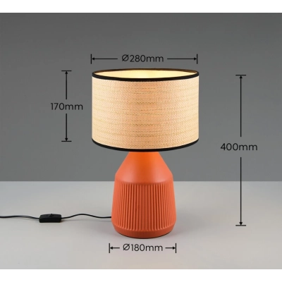 Formentera lampka stołowa 1xE27 miedziana, beżowa R56801039