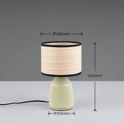 Formentera lampka stołowa 1xE14 zielona R56801915