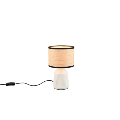 Formentera lampka stołowa 1xE14 biała, naturalna R56801931 Trio Lighting