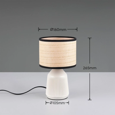 Formentera lampka stołowa 1xE14 biała, naturalna R56801931