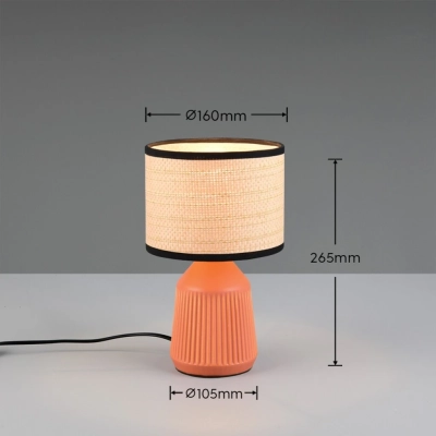 Formentera lampka stołowa 1xE14 miedziana, beżowa R56801939