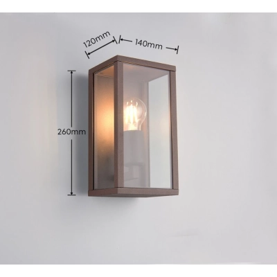 Garonne kinkiet IP44 1xE27 brązowy, rdzawy 201860124