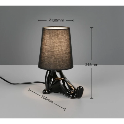 Huma lampka stołowa 1xE14 czarna R56531002