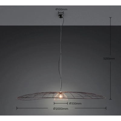 Lauris lampa wisząca 1xE27 czarna R36791932