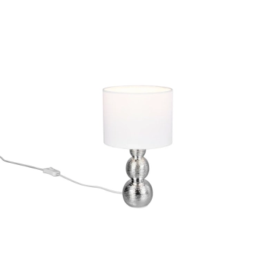 Lova lampka stołowa 1xE27 srebrna, biała R56541089 Trio Lighting