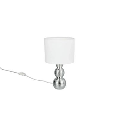 Lova lampka stołowa 1xE27 srebrna, biała R56541089