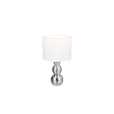 Lova lampka stołowa 1xE27 srebrna, biała R56541089