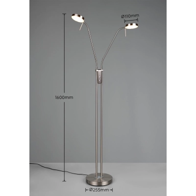 Monza lampa podłogowa LED 12W 1400lm CCT srebrna 423310207