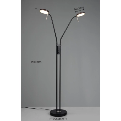 Monza lampa podłogowa LED 12W 1400lm CCT czarna 423310232