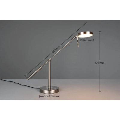 Monza lampka stołowa LED 12W 1400lm CCT srebrna 523310907