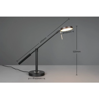 Monza lampka stołowa LED 12W 1400lm CCT czarna 523310932