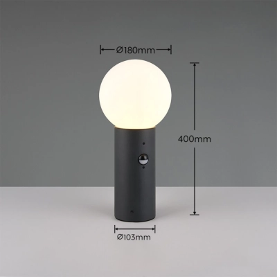 Mures lampa stojąca IP44 1xE27 czarna 569869142