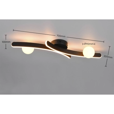 Napoli lampa sufitowa LED 27W 3200lm CCT czarna, biała 637910232