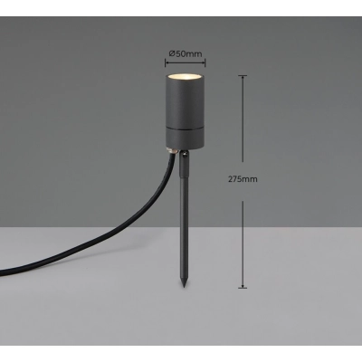 Purus reflektorek wbijany IP65 1xGU10 czarna R86871042