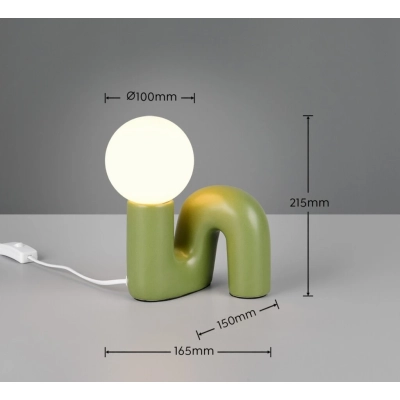 Quinn lampka stołowa 1xG9 zielona R56821015