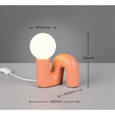 Quinn lampka stołowa 1xG9 biała, miedziana R56821040