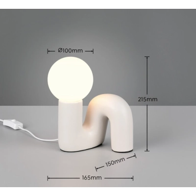 Quinn lampka stołowa 1xG9 szara R56821076
