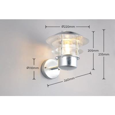 Ruvuma kinkiet IP44 1xE27 szary 262060186