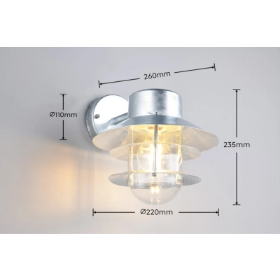 Ruvuma kinkiet IP44 1xE27 szary 262067186