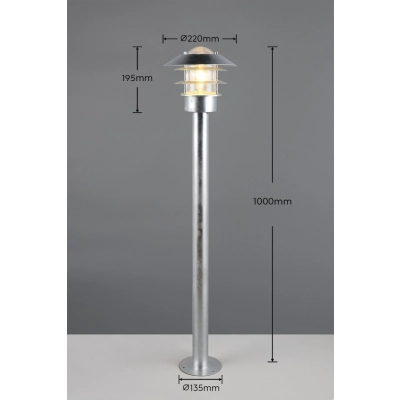 Ruvuma lampa stojąca IP44 1xE27 szara 462060186