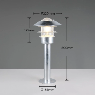Ruvuma lampa stojąca IP44 1xE27 szara 562060186