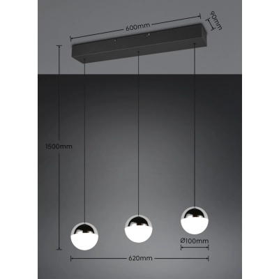 Senta lampa wisząca LED 5W 800lm 4000K chrom R33553106