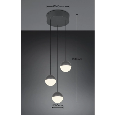 Senta lampa wisząca LED 5W 800lm 3000K czarna R33553342