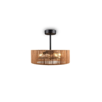 Smillum lampa sufitowa 4xE27 brązowy, biała R66905036