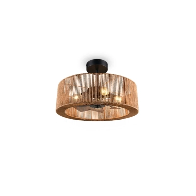 Smillum lampa sufitowa 4xE27 brązowy, biała R66905036