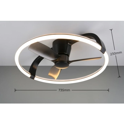 Stockh lampa sufitowa z wentylatorem LED 37W 4500lm CCT czarna, biała R64262932